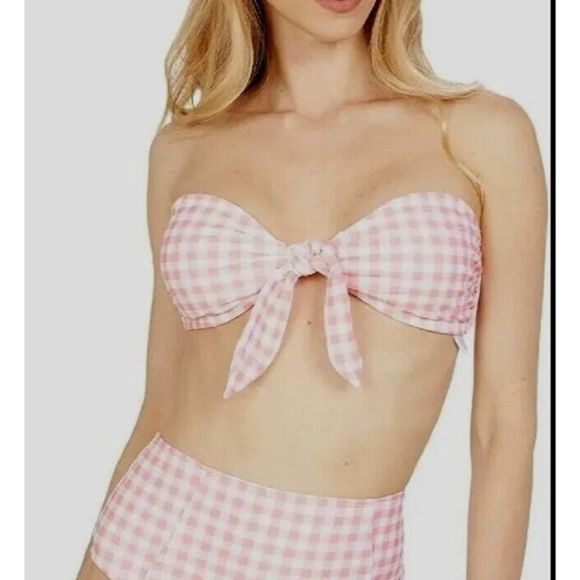 Southern Tide Other - Southern Tide 273458 Gingham Bandeau Bikini Top Conch Shell XL